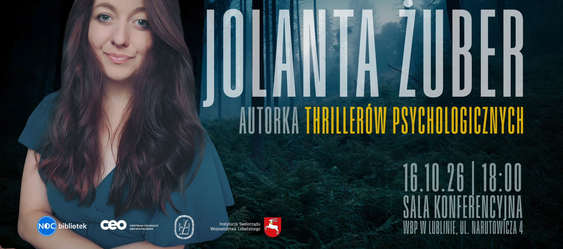Noc Bibliotek i thrillery Jolanty Żuber z Lublinem w tle